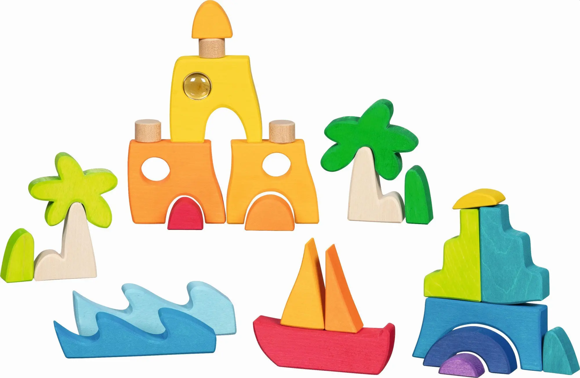 Bild: 4013594583435 | Landschaftspuzzle Honolulu mit 3 Glitzersteinen | Spiel | Deutsch