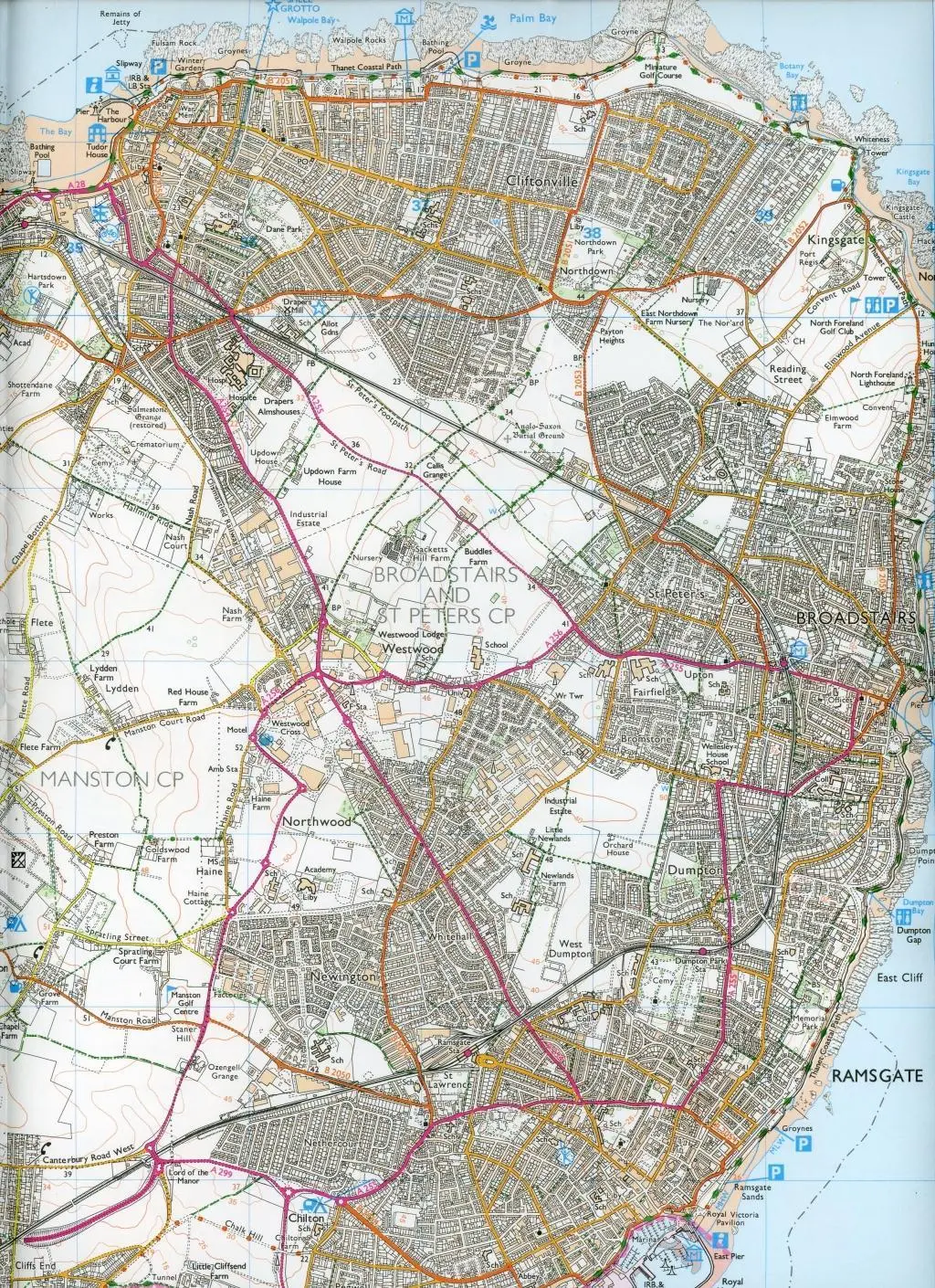Bild: 9780319243435 | Canterbury and the Isle of Thanet | Ordnance Survey | (Land-)Karte