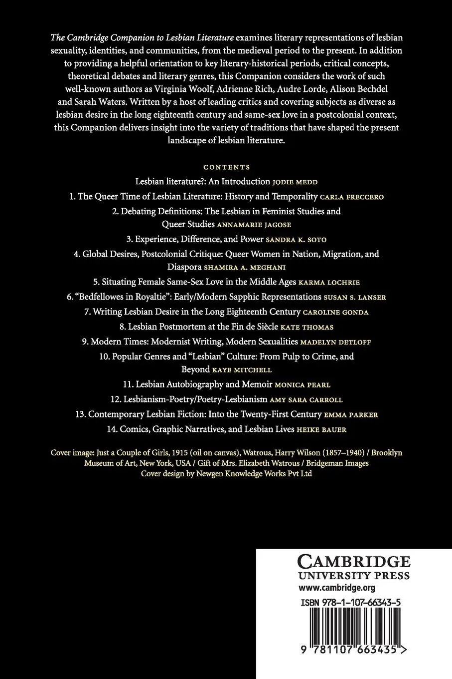 Rückseite: 9781107663435 | The Cambridge Companion to Lesbian Literature | Jodie Medd | Buch