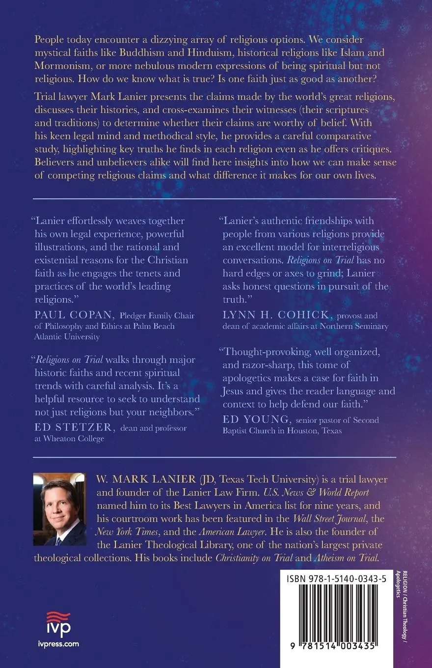 Rückseite: 9781514003435 | Religions on Trial | W. Mark Lanier | Taschenbuch | Englisch | 2023