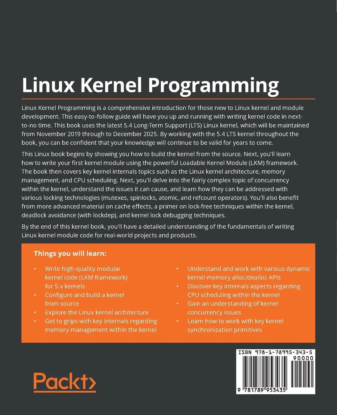 Rückseite: 9781789953435 | Linux Kernel Programming | Kaiwan N Billimoria | Taschenbuch | 2021