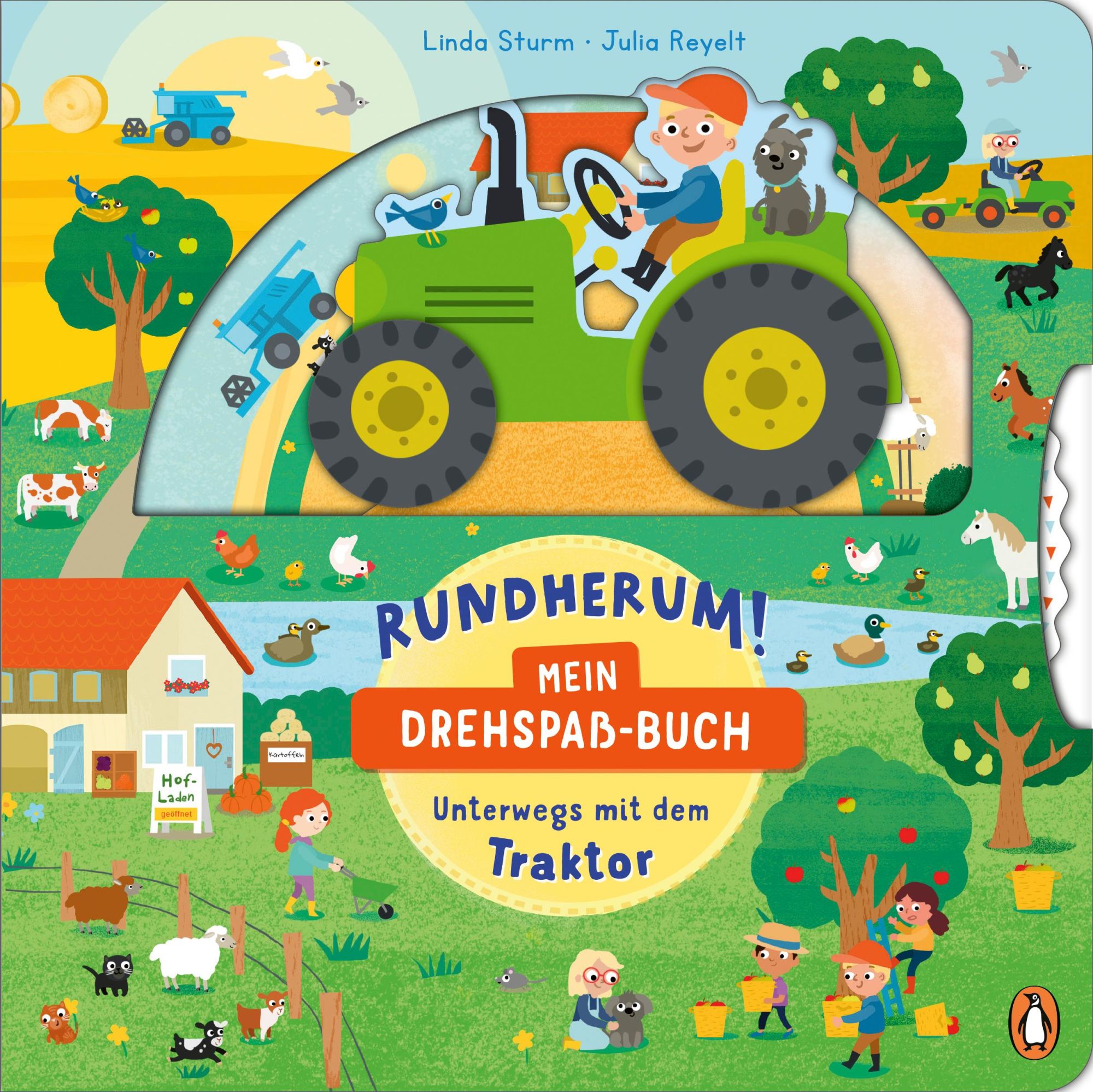Cover: 9783328303435 | Rundherum! Mein Drehspaß-Buch - Unterwegs mit dem Traktor | Sturm