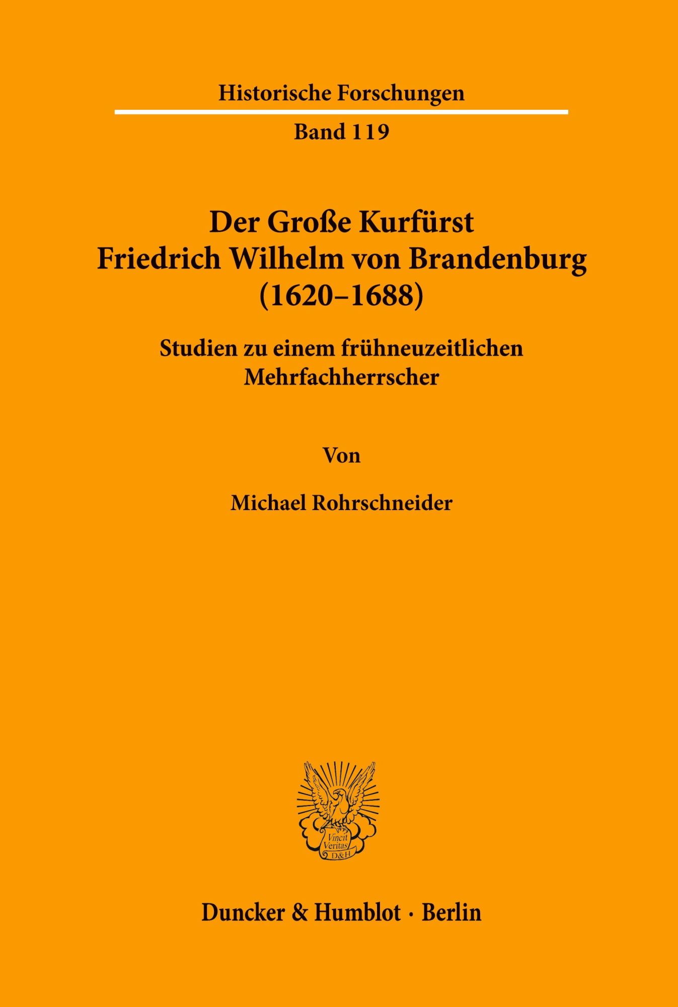 Cover: 9783428153435 | Der Große Kurfürst Friedrich Wilhelm von Brandenburg (1620¿1688).