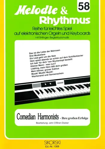 Cover: 9790003013435 | Melodie &amp; Rhythmus, Heft 58: Comedian Harmonists | John O'Brien-Docker