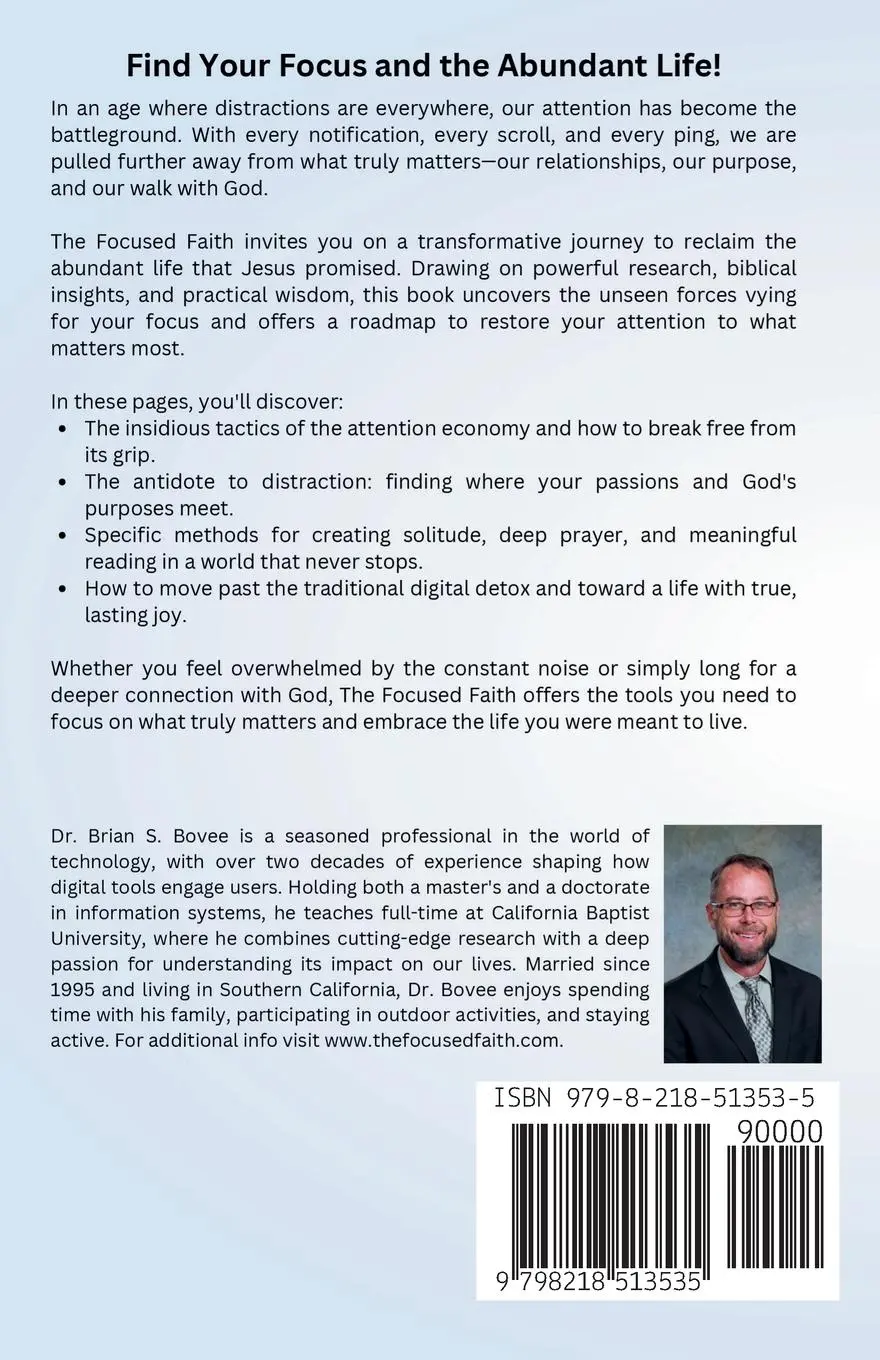 Rückseite: 9798218513535 | The Focused Faith | Brian Bovee | Taschenbuch | Englisch | 2024