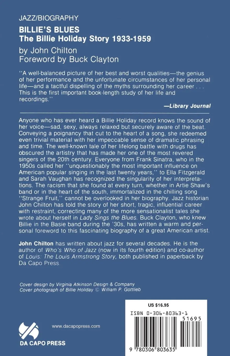 Rückseite: 9780306803635 | Billie's Blues | John Chilton | Taschenbuch | Kartoniert / Broschiert