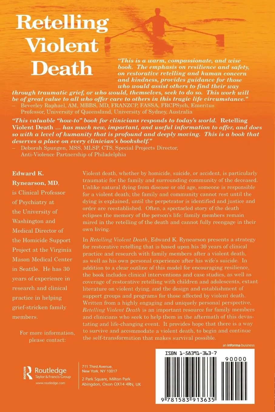 Rückseite: 9781583913635 | Retelling Violent Death | Edward Rynearson | Taschenbuch | Englisch