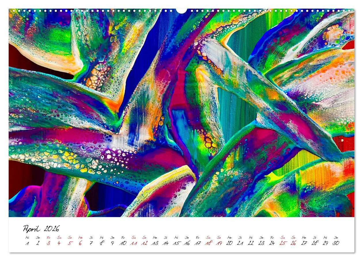 Bild: 9783457533635 | Abstrakte Regenbogen (Wandkalender 2026 DIN A2 quer), CALVENDO...