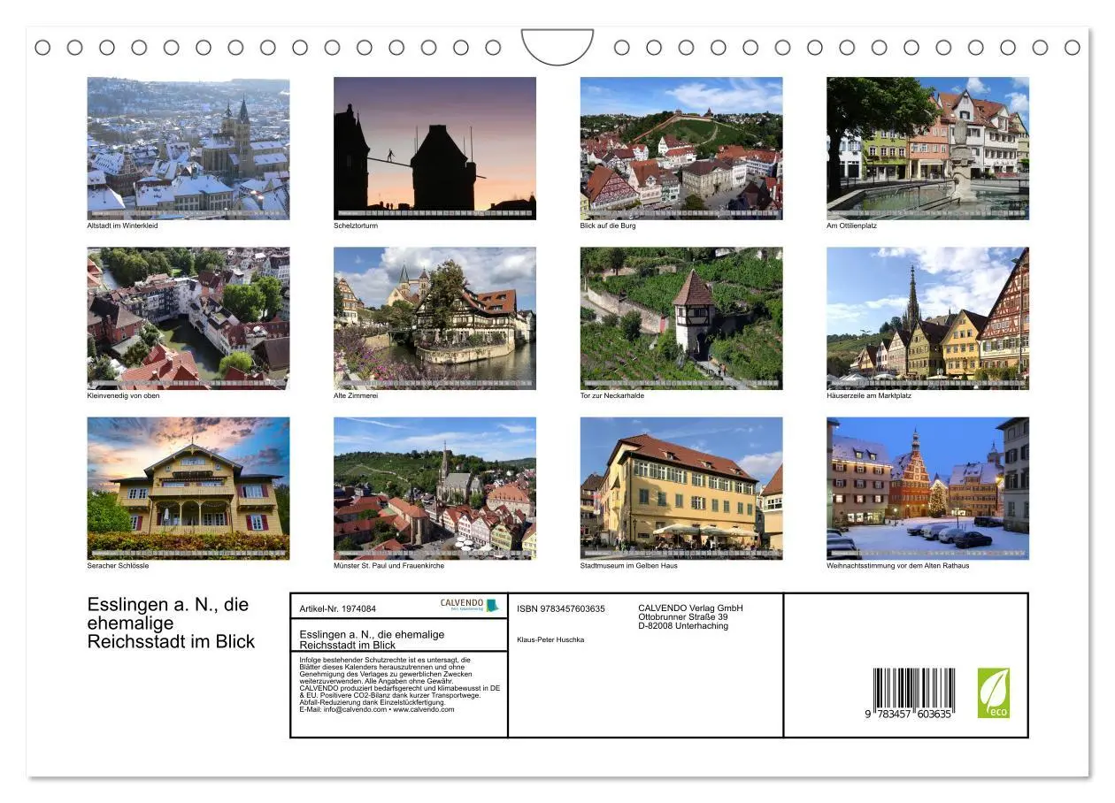 Bild: 9783457603635 | Esslingen a. N., die ehemalige Reichsstadt im Blick (Wandkalender...