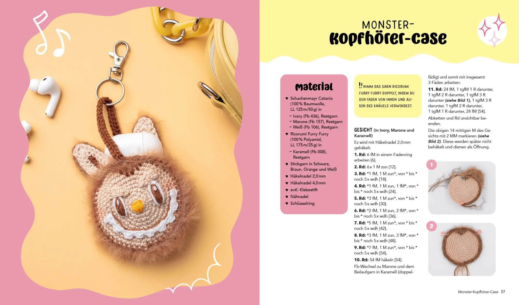 Bild: 9783745933635 | Schlüsselanhänger häkeln: Mini-Monster für Labubu-Fans | Yvonne Rapp