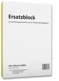 Cover: 9783800753635 | Ersatzblock | für Ausbildungsnachweise nach § 13 Berufsbildungsgesetz