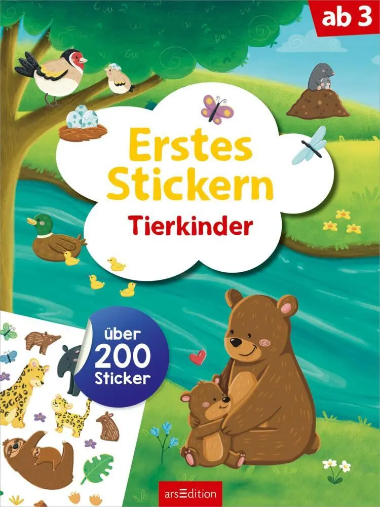 Bild: 9783845853635 | Erstes Stickern - Tierkinder | Über 200 Sticker | Sarah Dietz | Buch