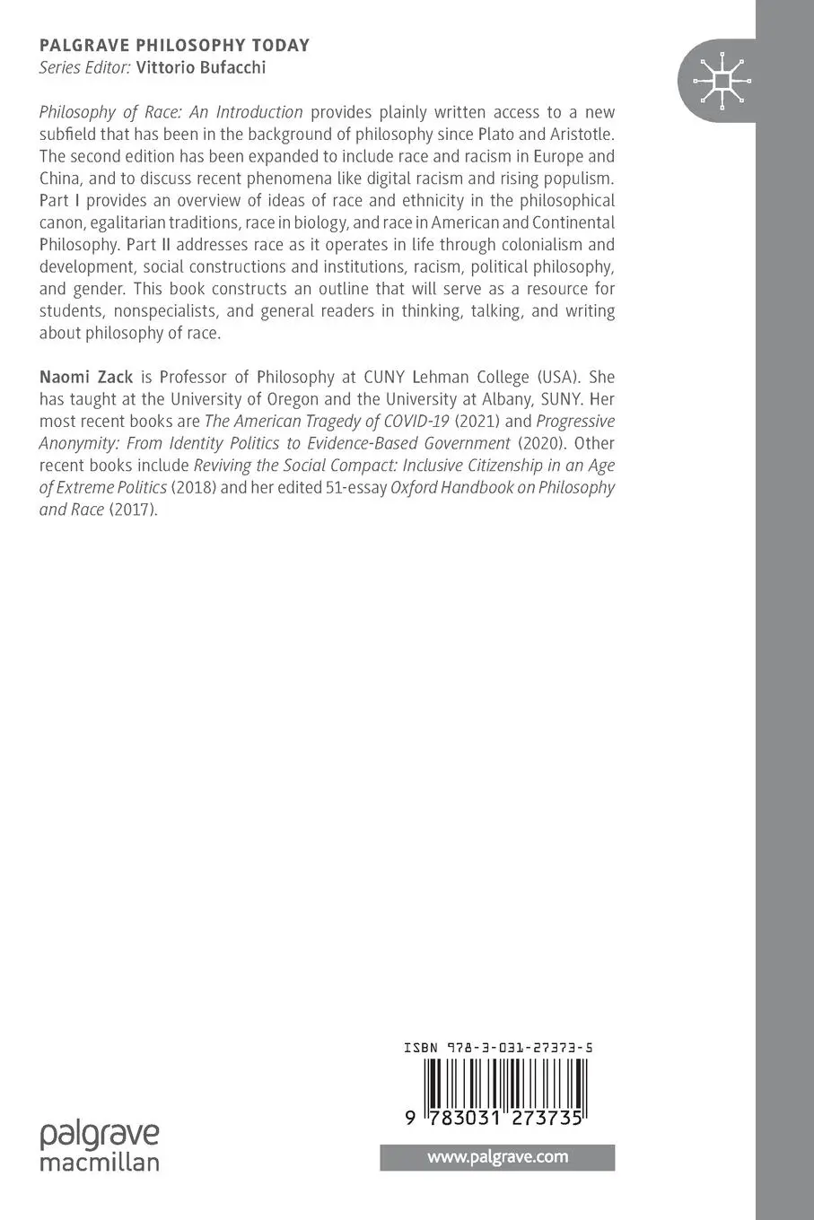 Rückseite: 9783031273735 | Philosophy of Race | An Introduction | Naomi Zack | Taschenbuch | xxii