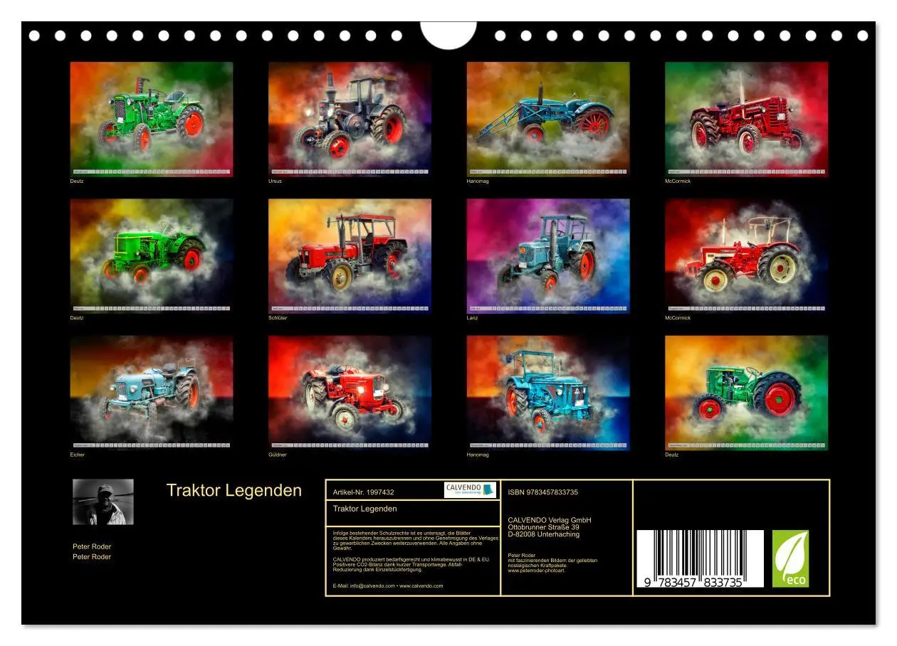 Bild: 9783457833735 | Traktor Legenden (Wandkalender 2026 DIN A4 quer), CALVENDO...