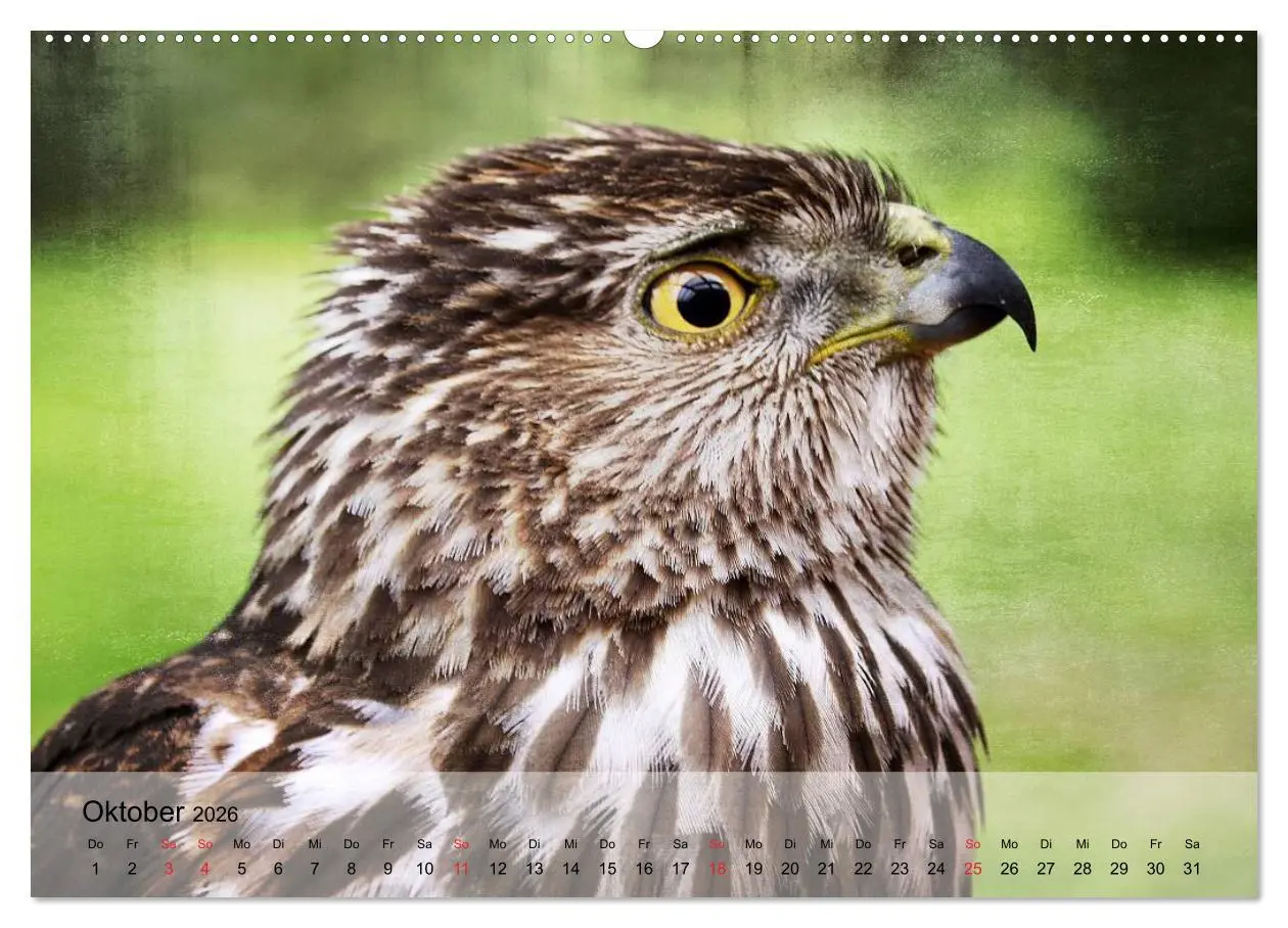 Bild: 9783516093735 | Falken und Greifvögel. Edle Jäger (Wandkalender 2026 DIN A2 quer),...