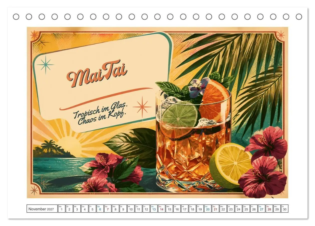Bild: 9783594383735 | Vintage Cocktail Club (Tischkalender 2027 DIN A5 quer), CALVENDO...