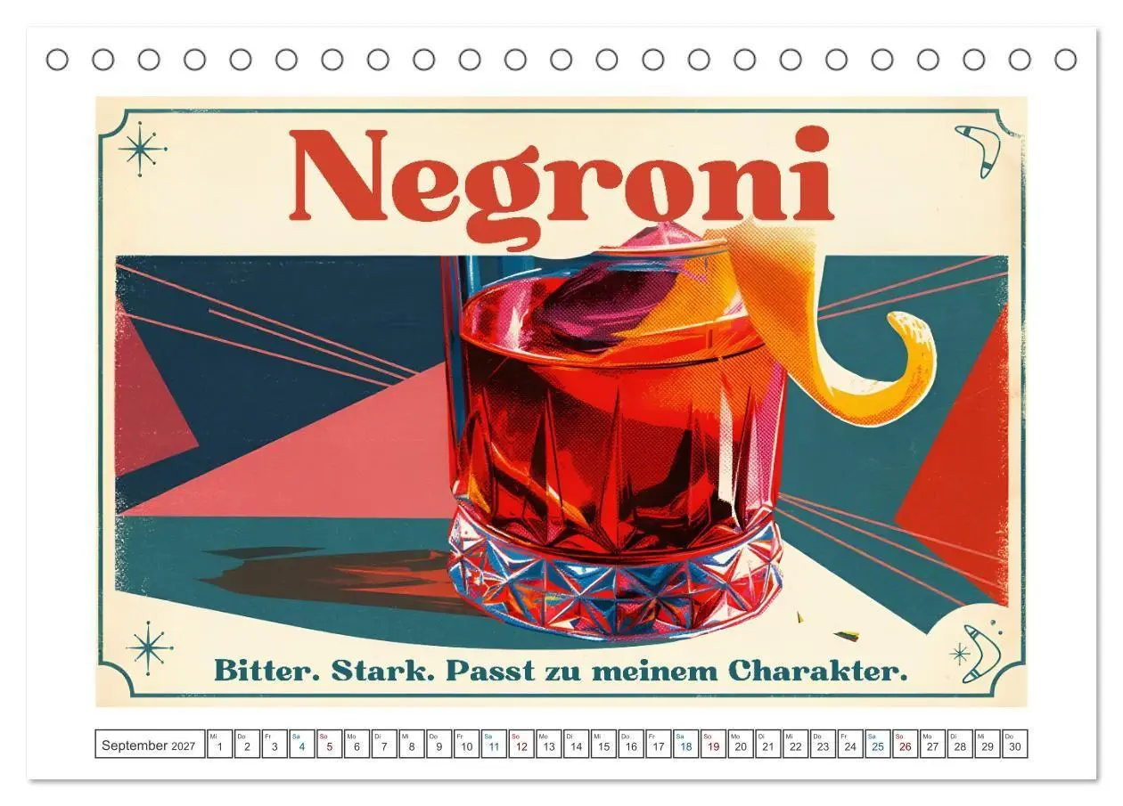 Bild: 9783594383735 | Vintage Cocktail Club (Tischkalender 2027 DIN A5 quer), CALVENDO...