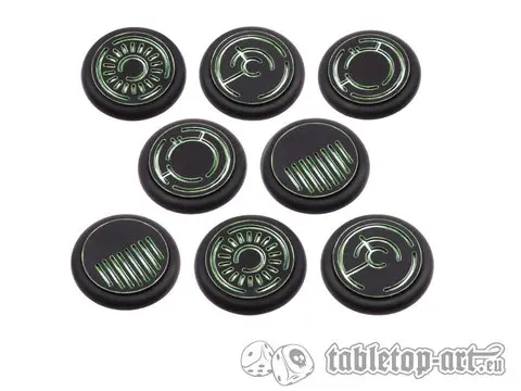 Cover: 704270723835 | Crystal Tech Bases BLANK - 40mm Round Lip DEAL (8) | Tabletop-Art