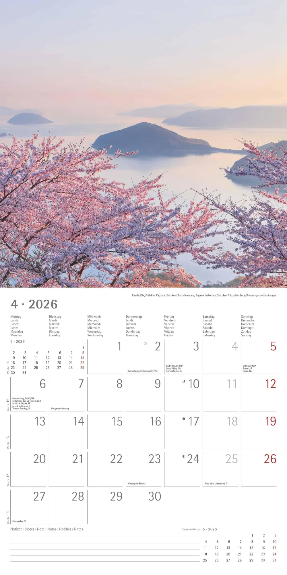 Bild: 4069095003835 | Japan 2026 - Wand-Kalender - Broschüren-Kalender - 30x30 - 30x60...