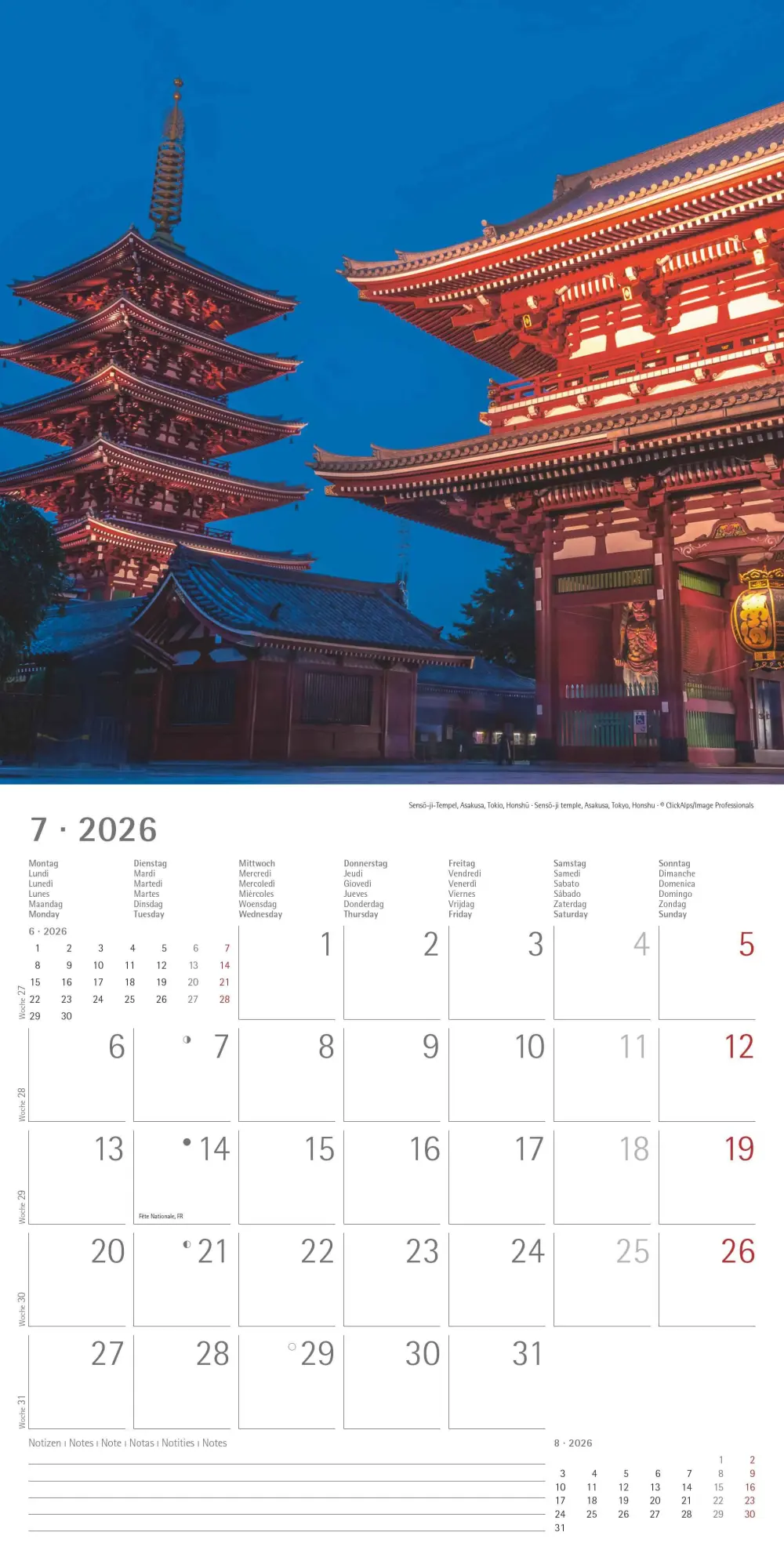 Bild: 4069095003835 | Japan 2026 - Wand-Kalender - Broschüren-Kalender - 30x30 - 30x60...