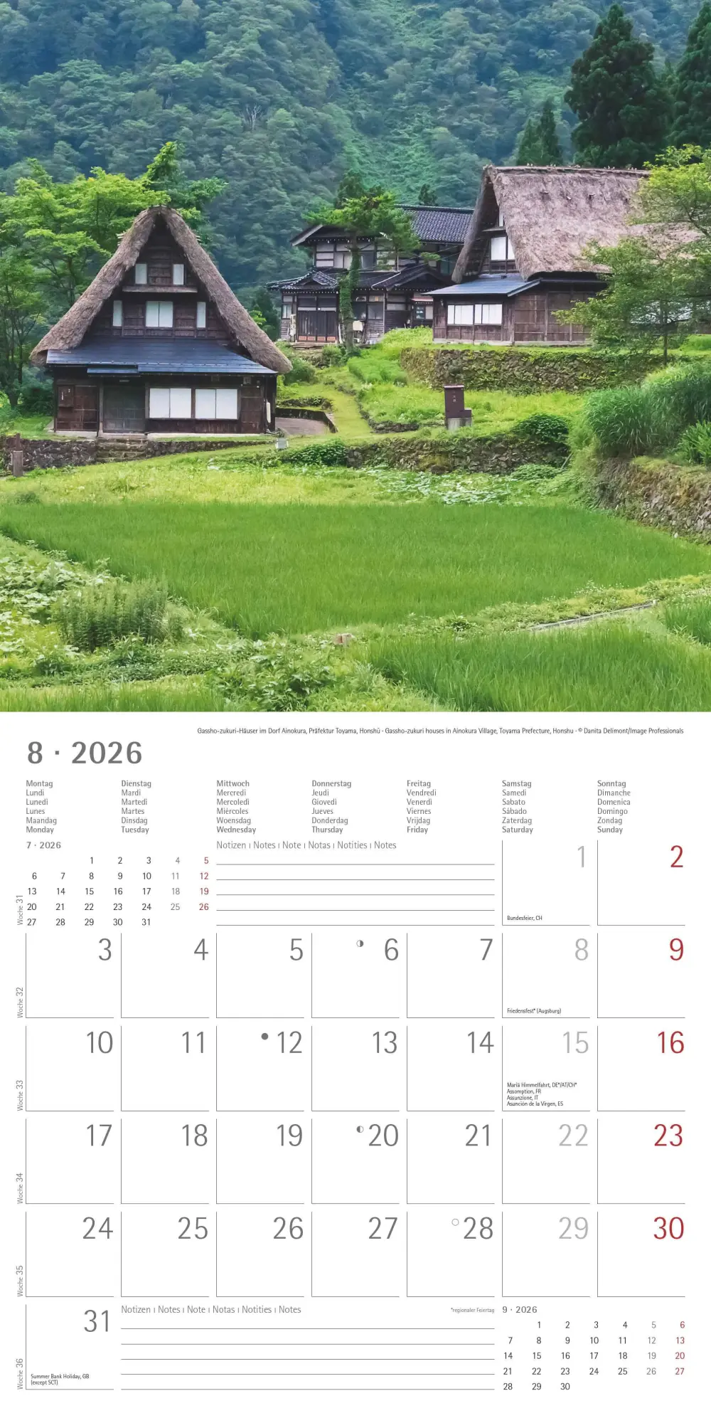 Bild: 4069095003835 | Japan 2026 - Wand-Kalender - Broschüren-Kalender - 30x30 - 30x60...