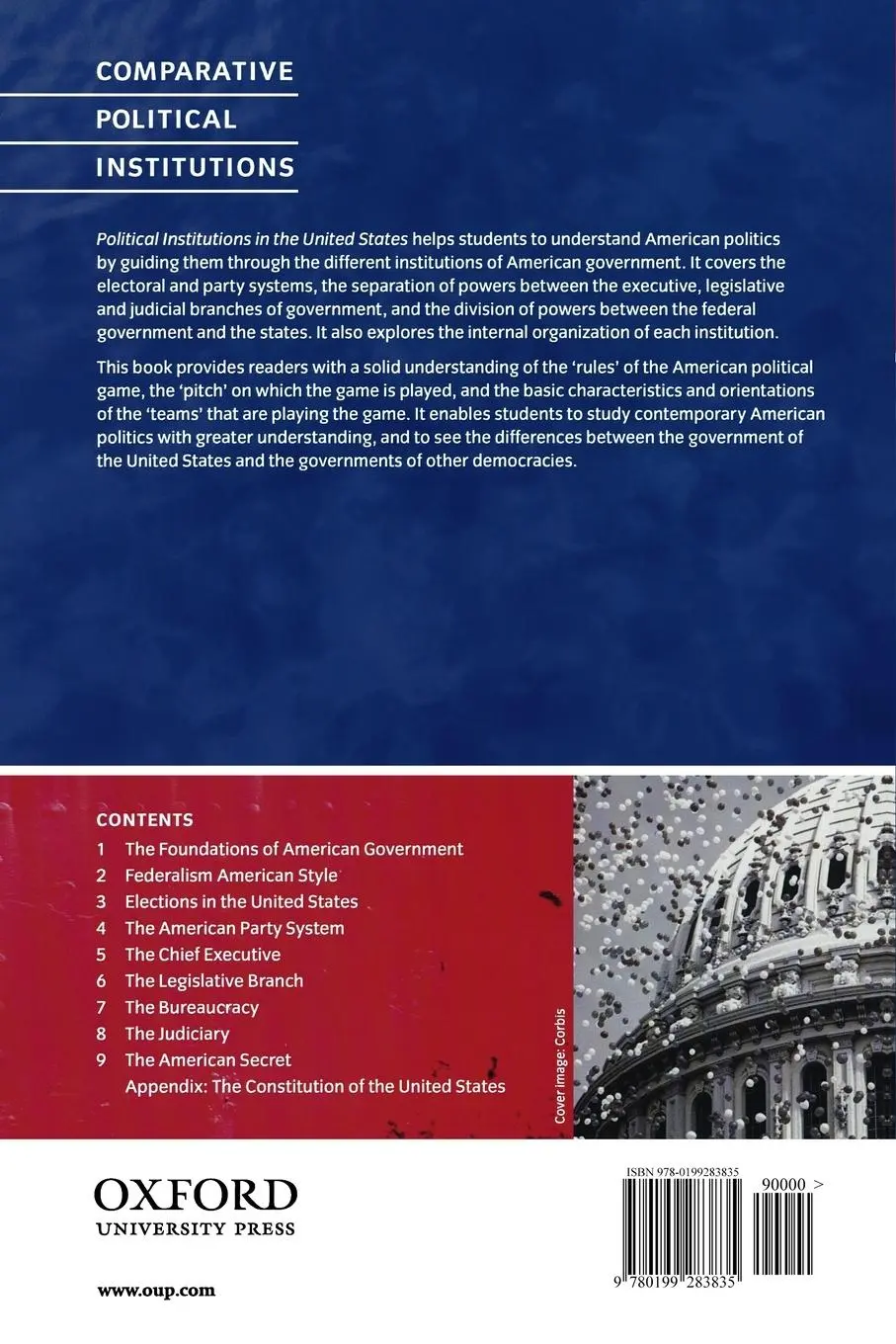 Rückseite: 9780199283835 | Political Institutions in the United States | Richard S Katz | Buch