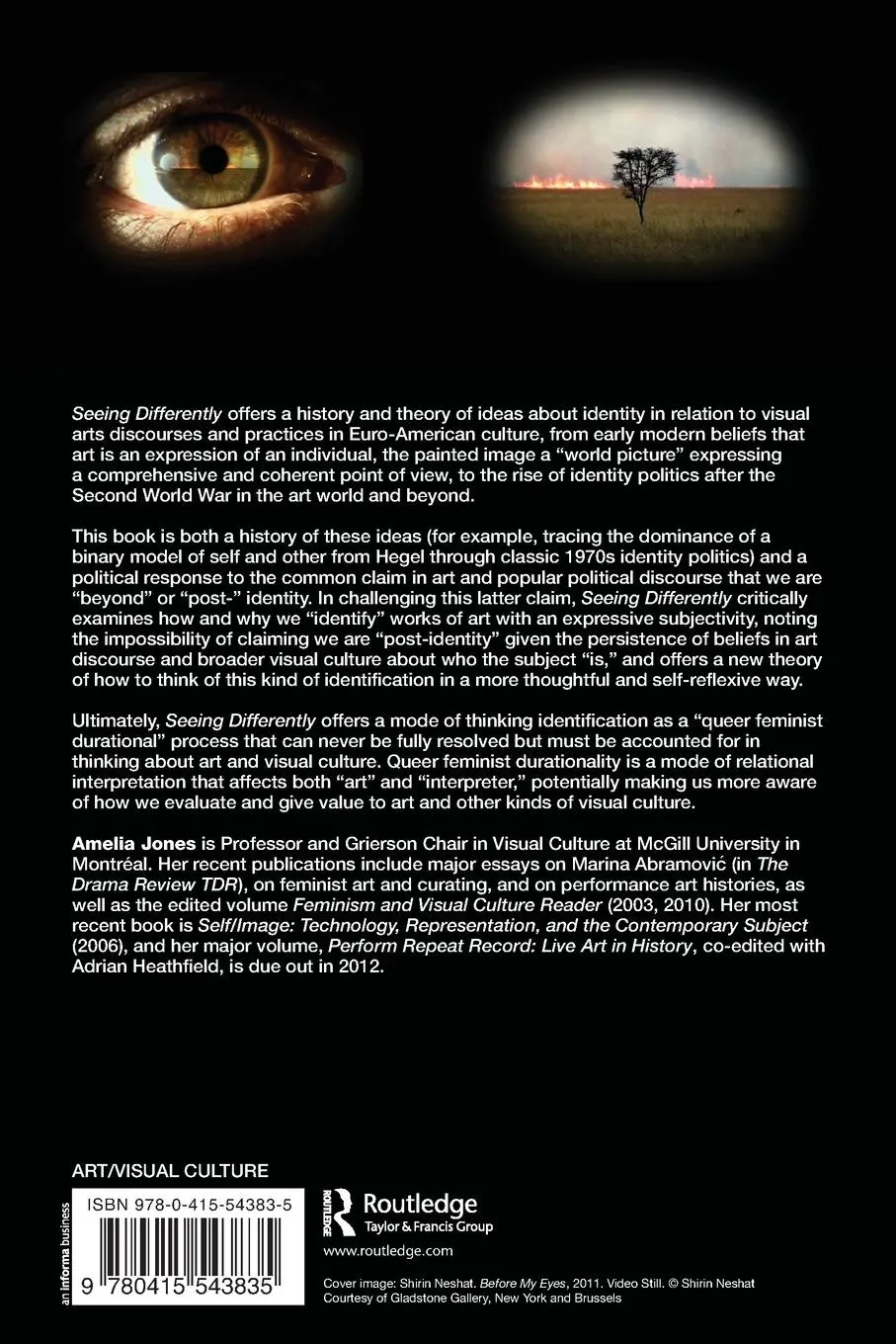 Rückseite: 9780415543835 | Seeing Differently | Amelia Jones | Taschenbuch | Englisch | 2012