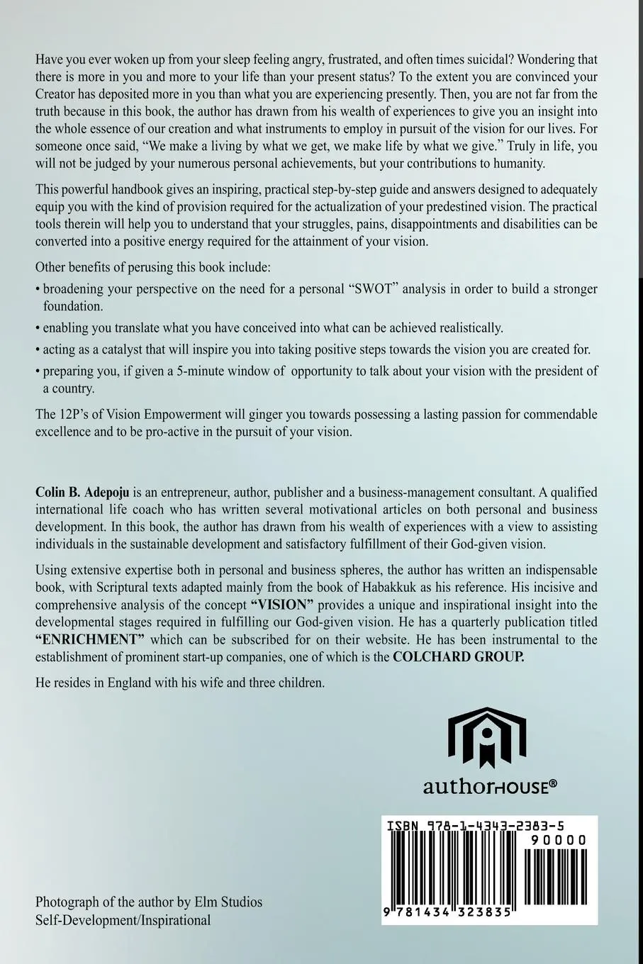 Rückseite: 9781434323835 | The Foundational 12 P's of Vision Empowerment | Colin B. Adepoju