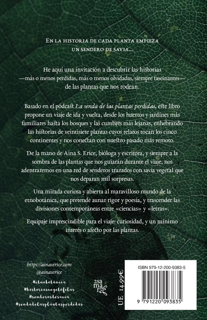 Rückseite: 9791220093835 | Senderos de savia | Aina S. Erice | Taschenbuch | Spanisch | 2023