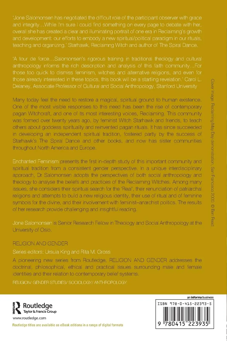 Rückseite: 9780415223935 | Enchanted Feminism | The Reclaiming Witches of San Francisco | Buch