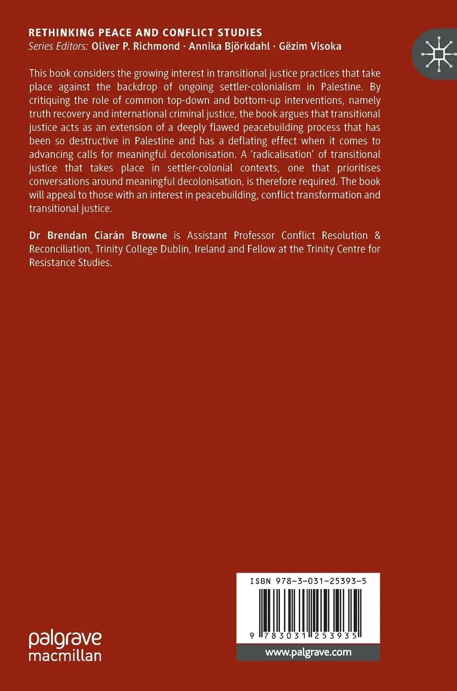 Rückseite: 9783031253935 | Transitional (in)Justice and Enforcing the Peace on Palestine | Browne
