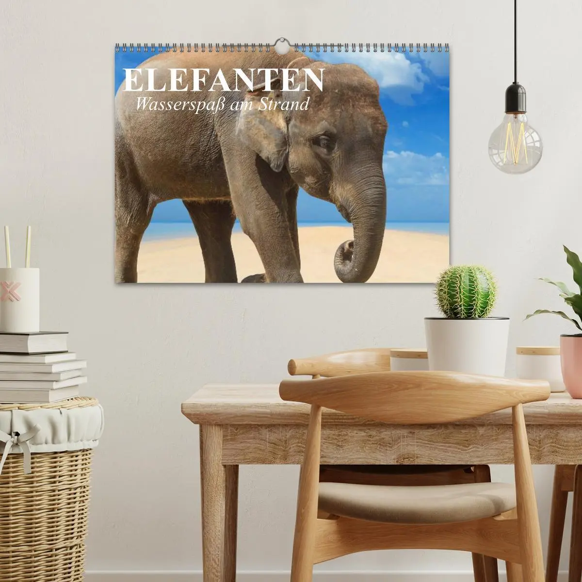 Bild: 9783516213935 | Elefanten - Wasserspaß am Strand (Wandkalender 2026 DIN A3 quer),...