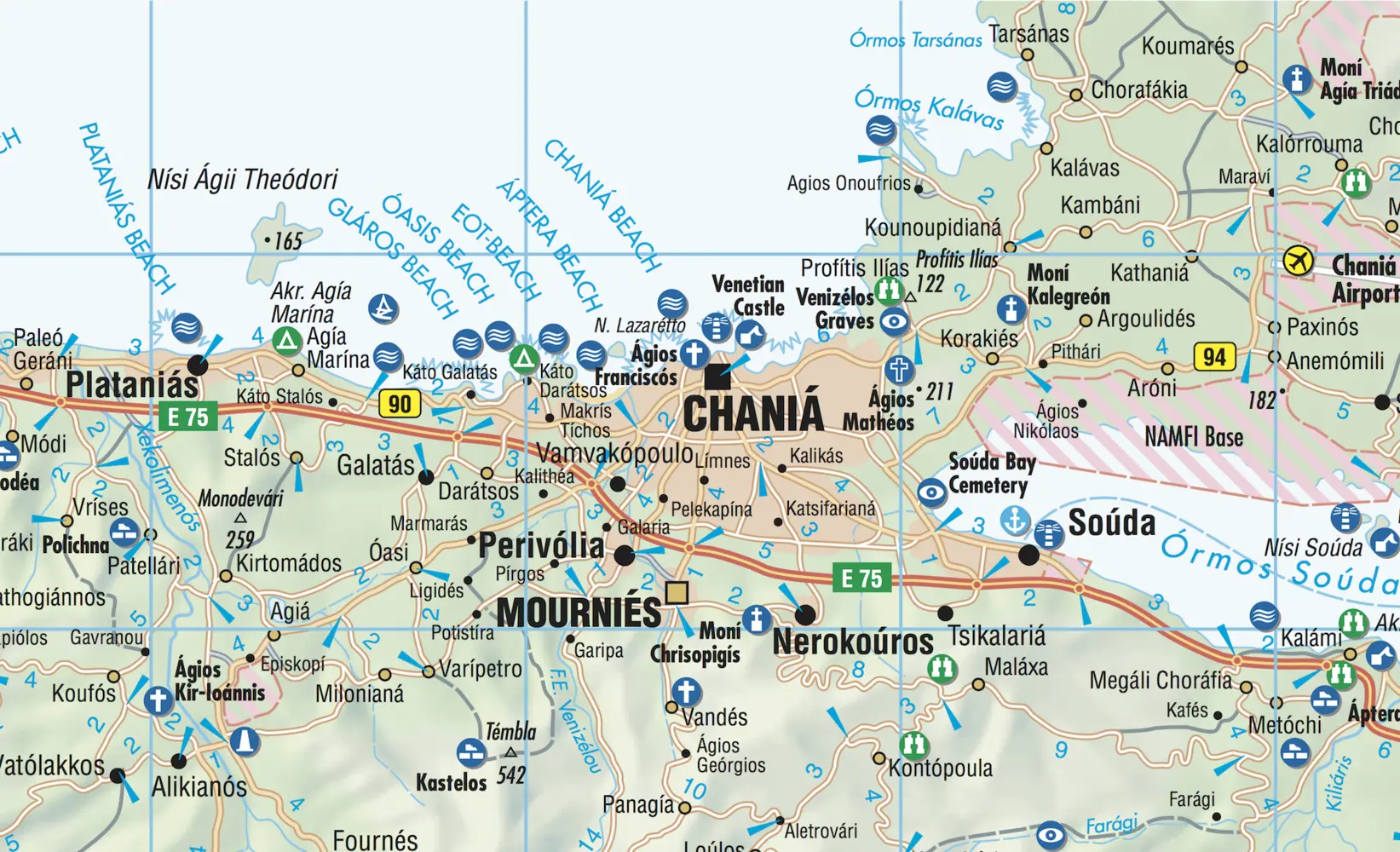 Bild: 9783866093935 | Borch Map Kreta. Kriti. Crete | (Land-)Karte | 2 S. | Englisch | 2009