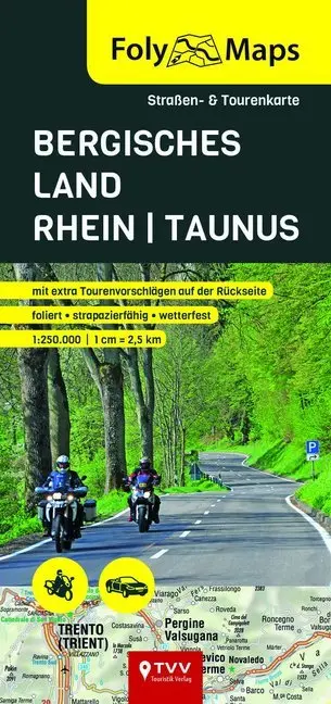 Cover: 9783937063935 | FolyMaps Bergisches Land - Rhein - Taunus 1:250 000 | (Land-)Karte