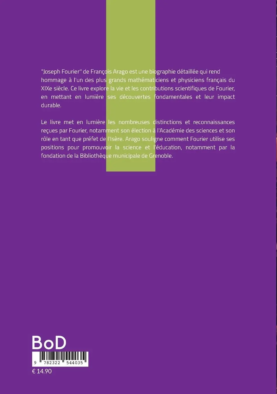 Rückseite: 9782322544035 | Joseph Fourier | Pionnier des mathématiques et de la physique moderne