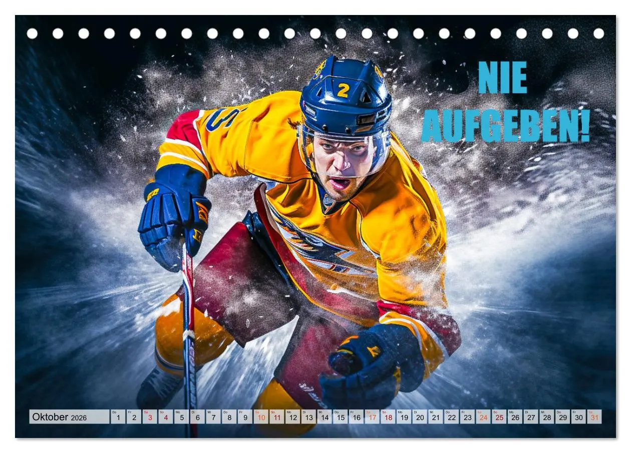 Bild: 9783457494035 | Eishockey und positive Gedanken (Tischkalender 2026 DIN A5 quer),...