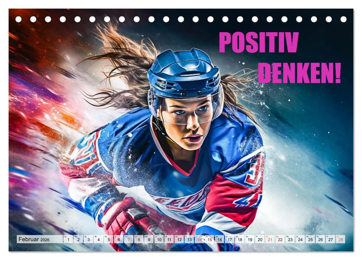 Bild: 9783457494035 | Eishockey und positive Gedanken (Tischkalender 2026 DIN A5 quer),...