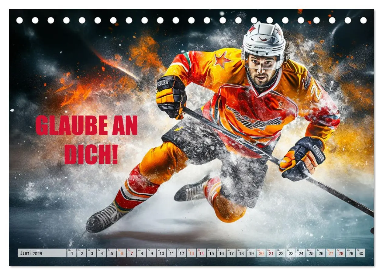 Bild: 9783457494035 | Eishockey und positive Gedanken (Tischkalender 2026 DIN A5 quer),...