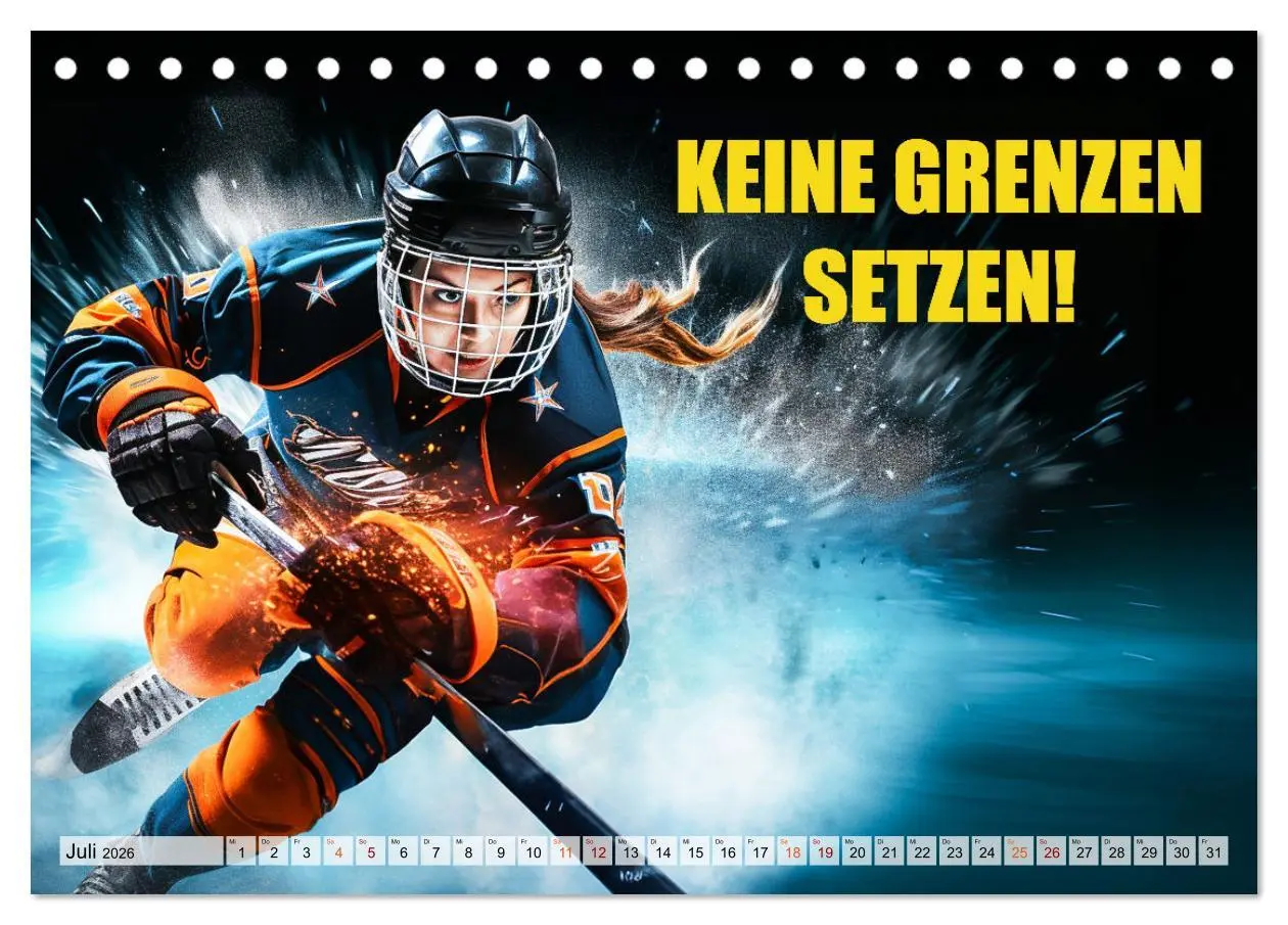 Bild: 9783457494035 | Eishockey und positive Gedanken (Tischkalender 2026 DIN A5 quer),...