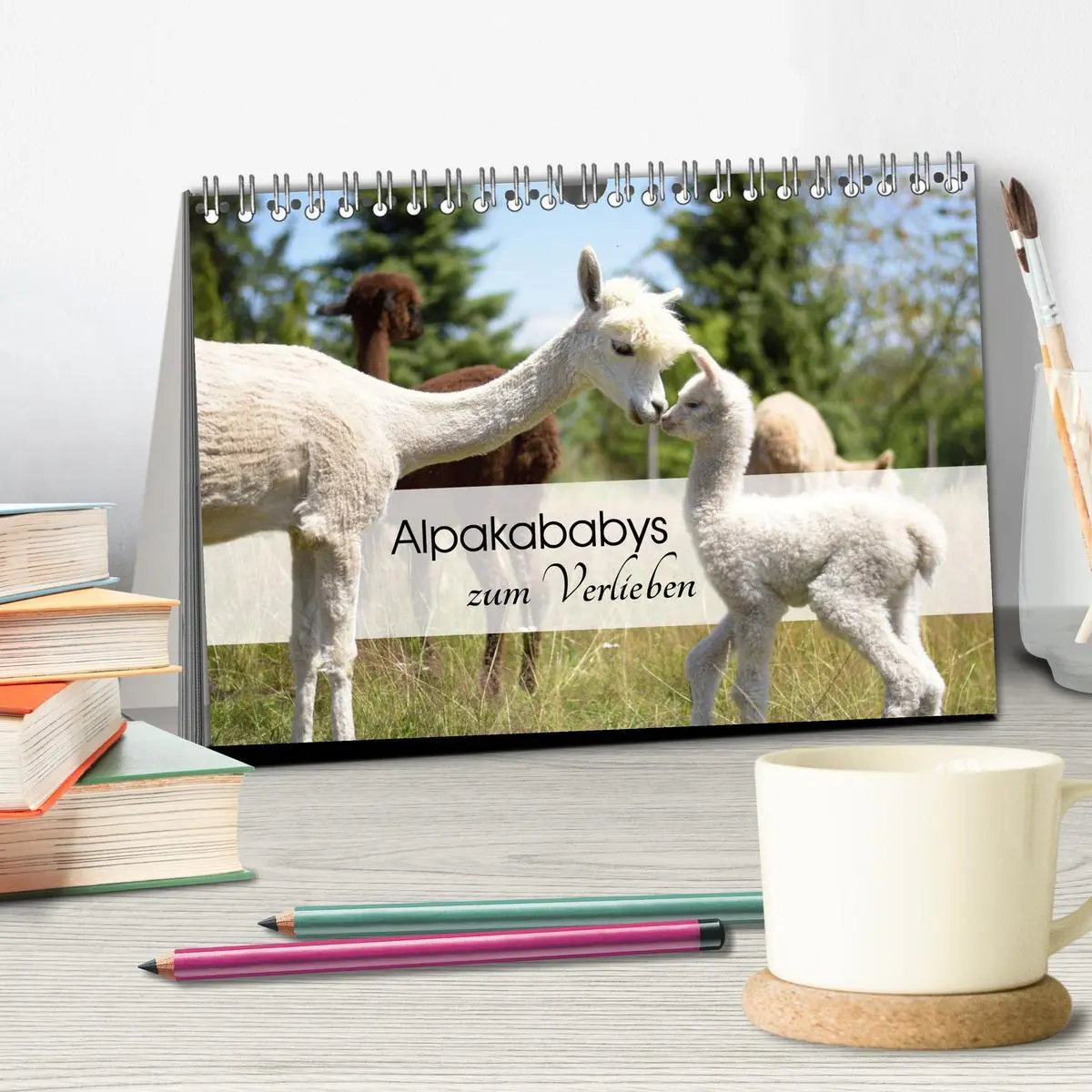 Bild: 9783457564035 | Alpakababys zum Verlieben (Tischkalender 2026 DIN A5 quer),...
