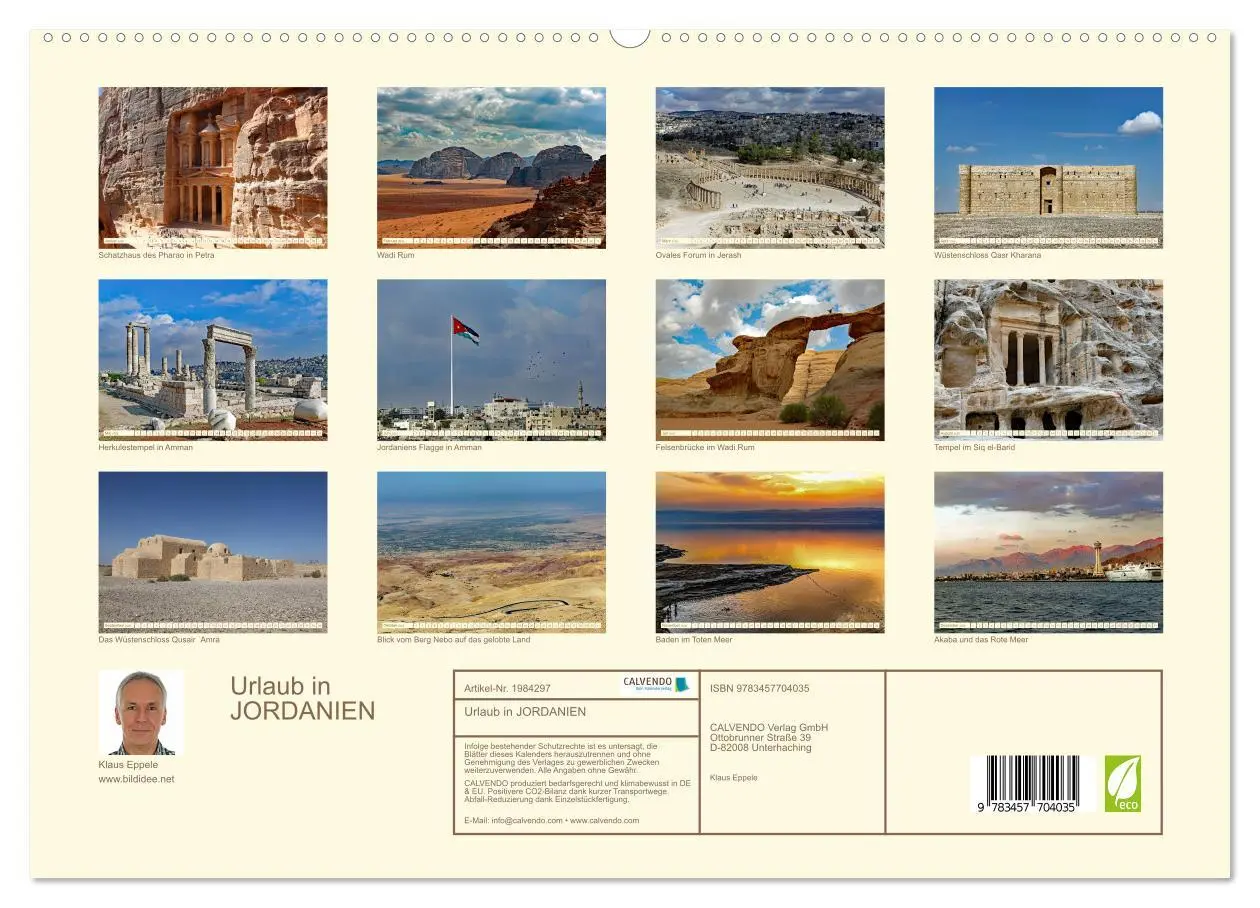 Bild: 9783457704035 | Urlaub in JORDANIEN (hochwertiger Premium Wandkalender 2026 DIN A2...