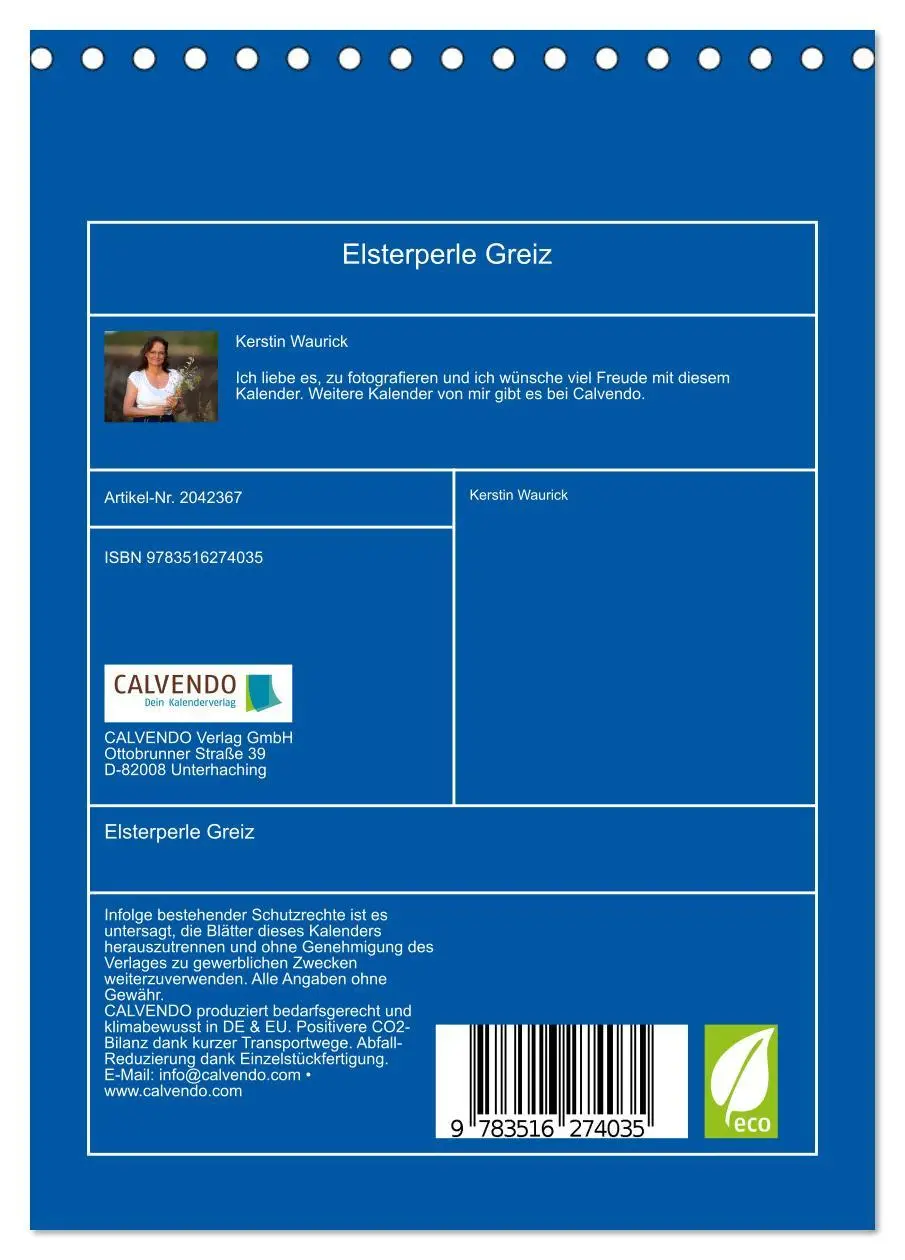 Bild: 9783516274035 | Elsterperle Greiz (Tischkalender 2026 DIN A5 hoch), CALVENDO...