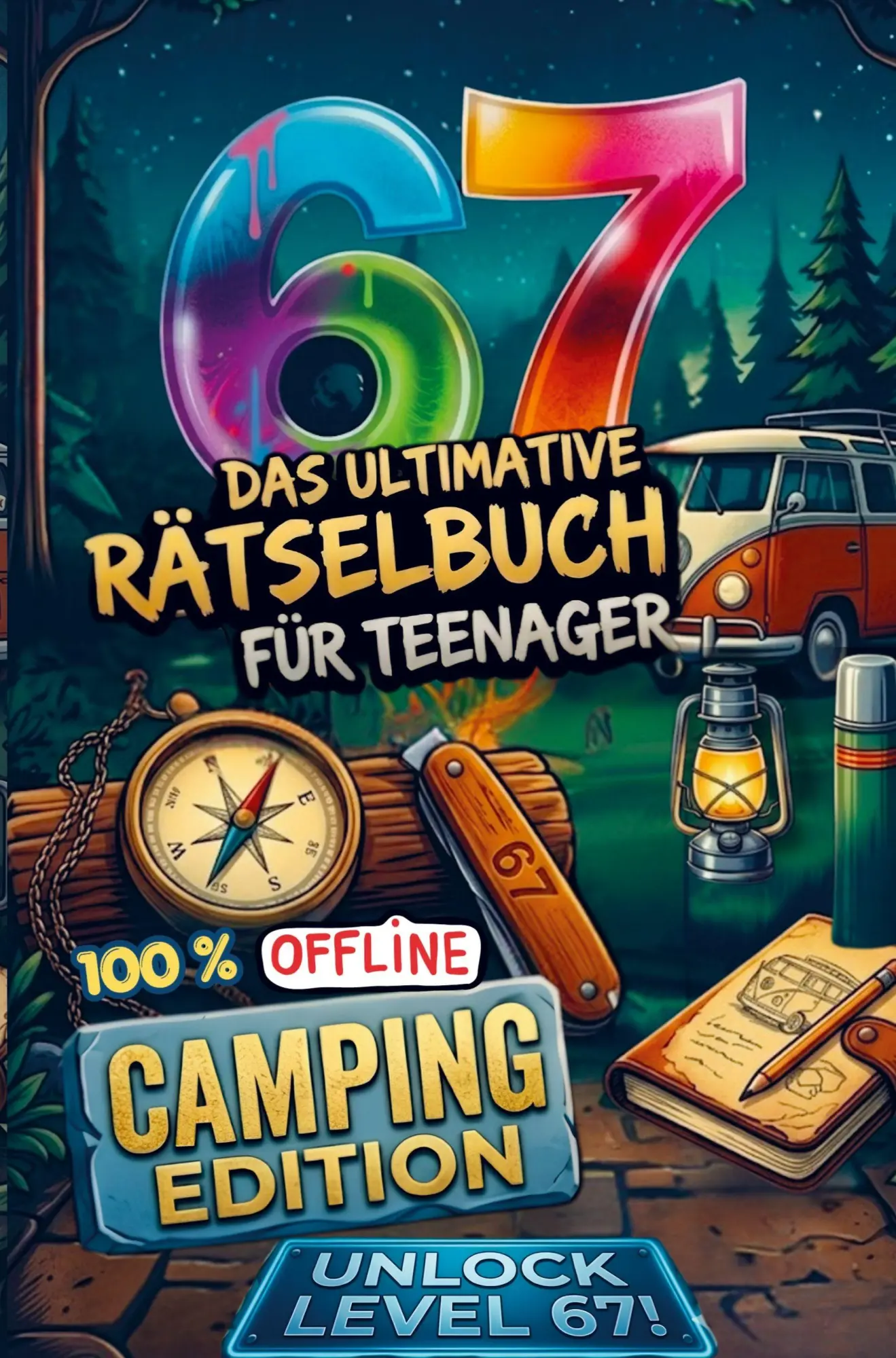 Cover: 9789403884035 | Das ultimative 67 Rätselbuch für Teenager - Camping Edition. 100%...
