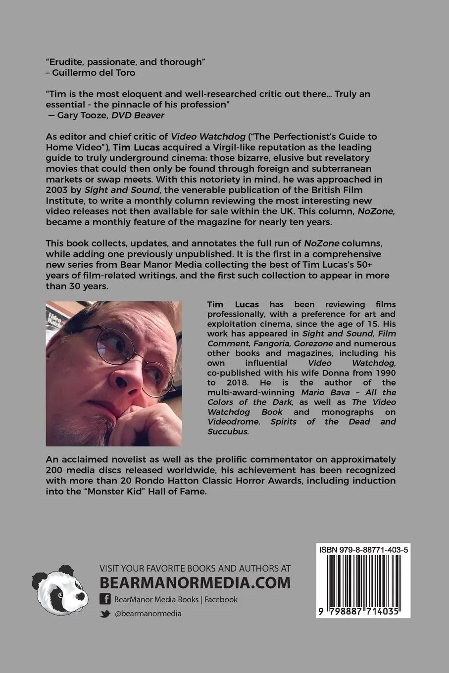 Rückseite: 9798887714035 | Nozone - Reviews of Art, Cult, and Genre Cinema, 2003-2012 | Tim Lucas