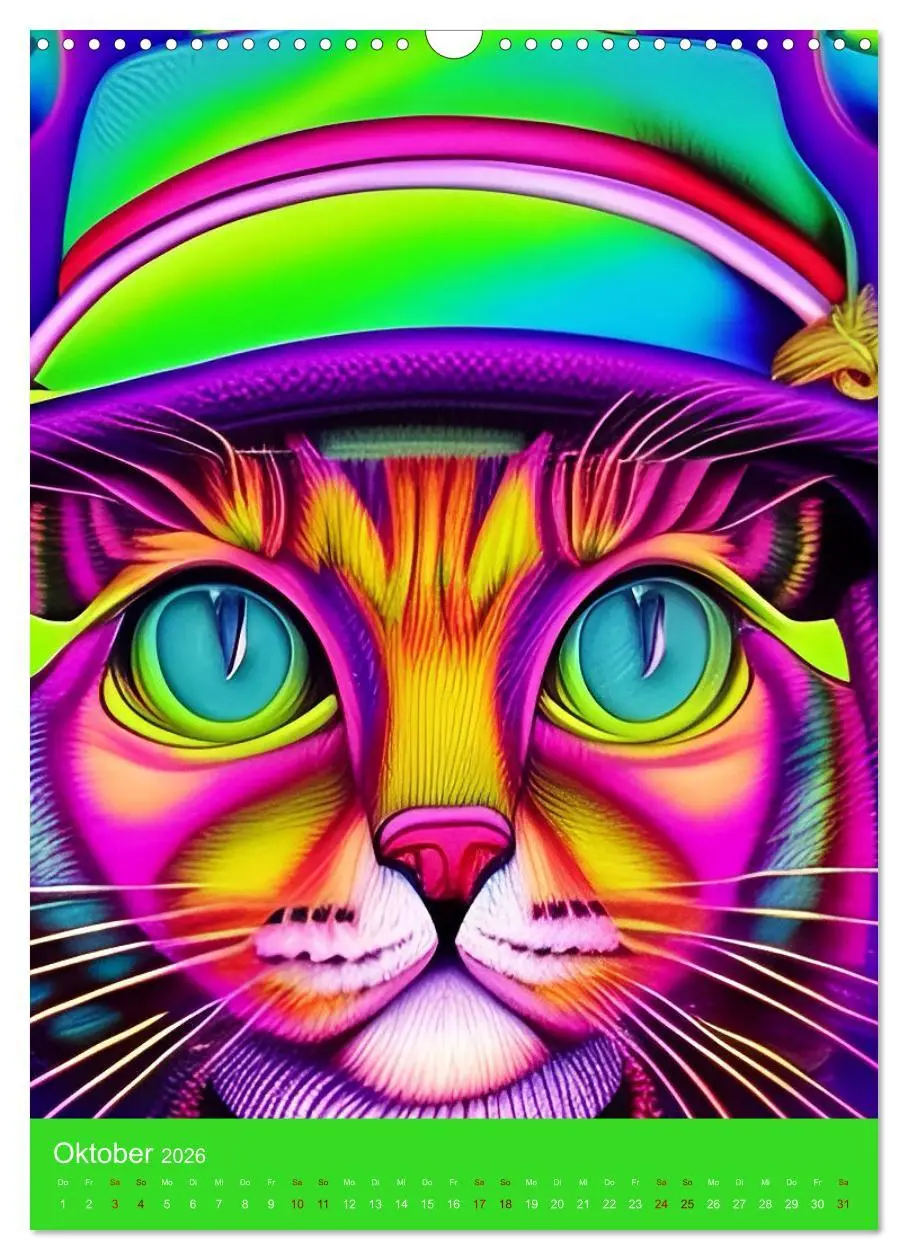 Bild: 9783516334135 | Crazy Neon - Das Farbspektakel (Wandkalender 2026 DIN A3 hoch),...