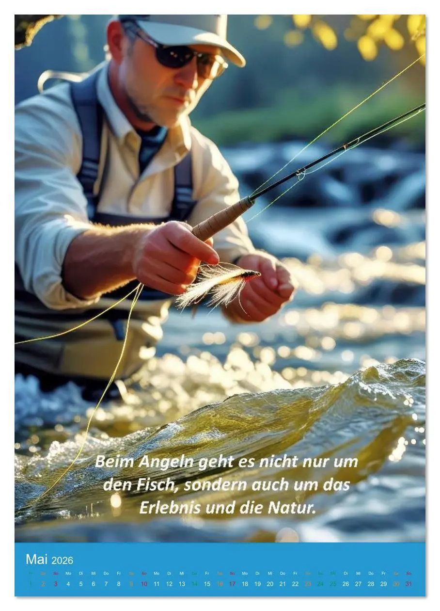 Bild: 9783516644135 | Fliegenfischen am Fluss (Wandkalender 2026 DIN A4 hoch), CALVENDO...