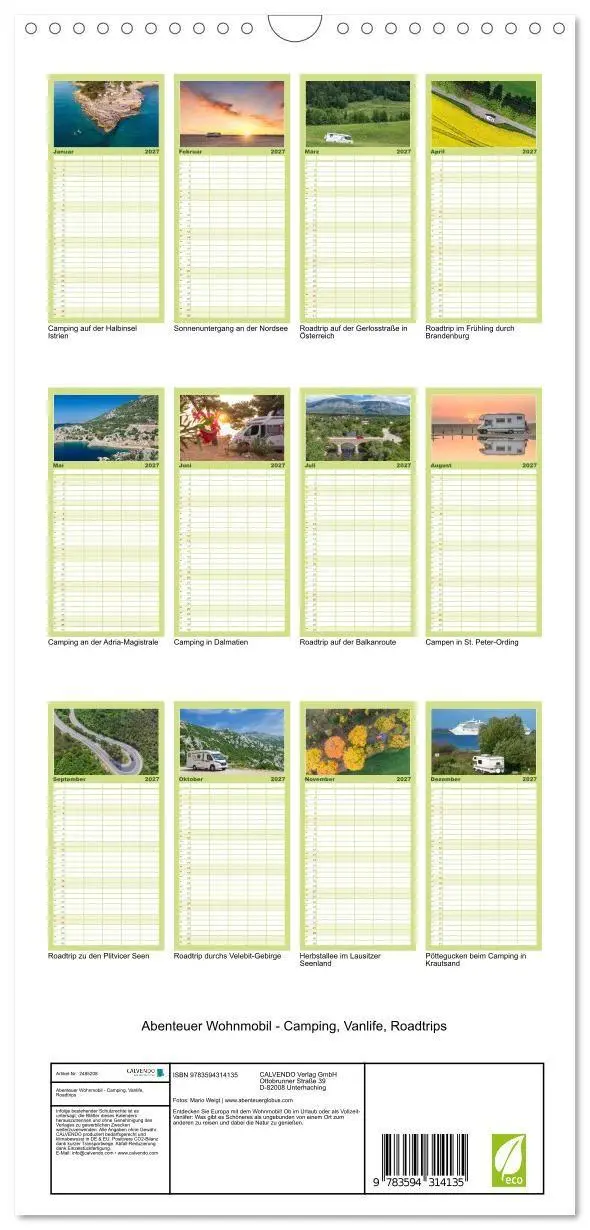 Bild: 9783594314135 | Familienplaner 2027 - Abenteuer Wohnmobil - Camping, Vanlife,...