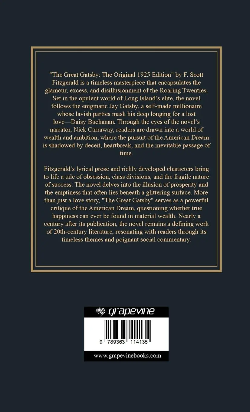 Rückseite: 9789363114135 | The Great Gatsby | F. Scott Fitzgerald | Buch | Englisch | 2025