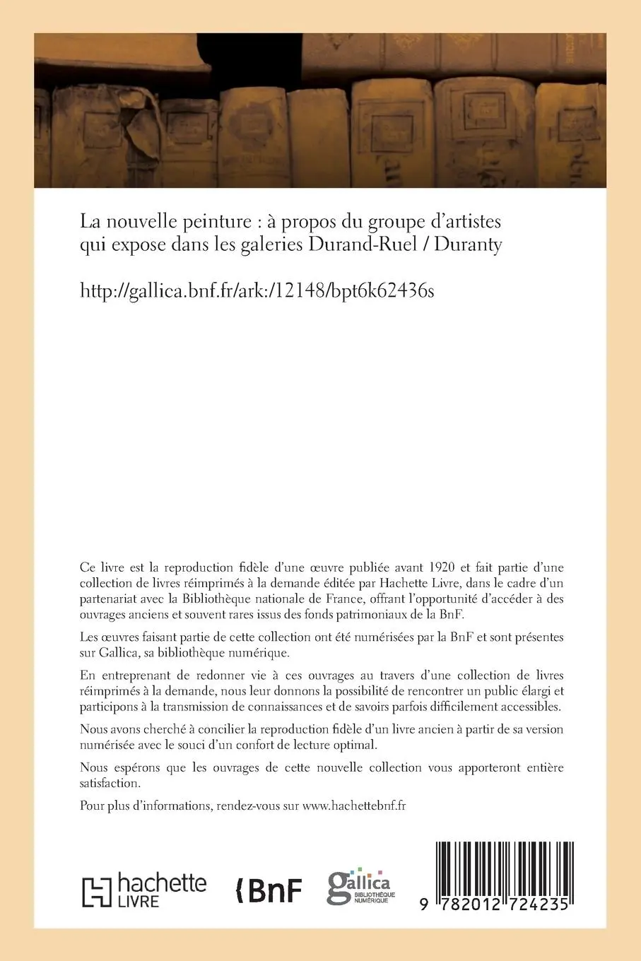 Rückseite: 9782012724235 | La nouvelle peinture | Duranty-L-E-E | Taschenbuch | Französisch