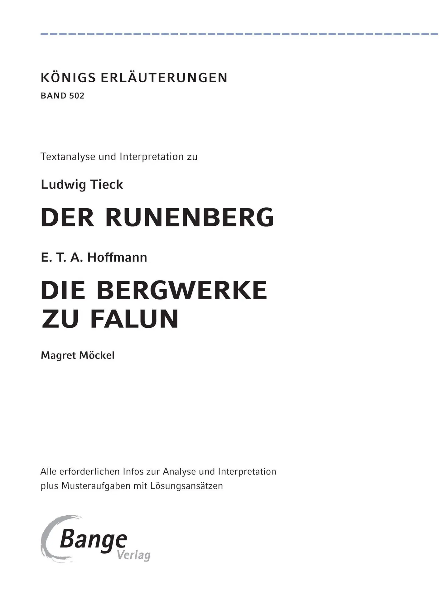 Bild: 9783129304235 | Die Bergwerke zu Falun von E.T.A. Hoffmann, Der Runenberg, Des...